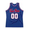 Custom Royal White-Red Authentic Throwback Basketball Jersey
