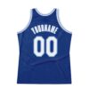 Custom Royal White-Light Blue Authentic Throwback Basketball Jersey