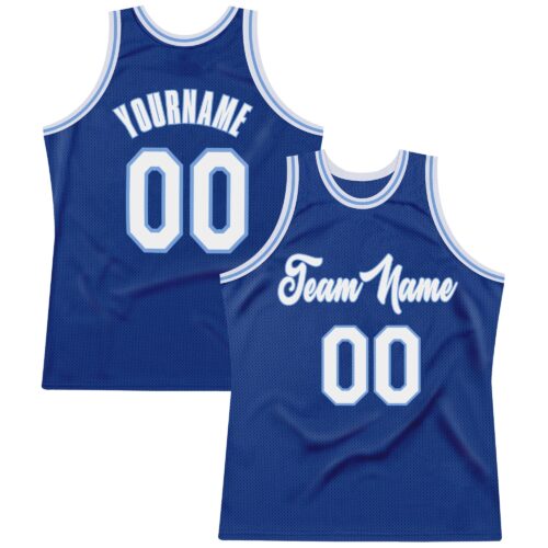 royal_0117 Custom Royal White-Light Blue Authentic Throwback Basketball Jersey