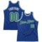 Custom Royal Kelly Green-White Authentic Throwback Basketball Jersey