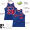 Custom Royal Red-White Authentic Throwback Basketball Jersey