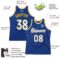 Custom Royal White-Gold Authentic Throwback Basketball Jersey