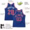 Custom Royal Red-White Authentic Throwback Basketball Jersey