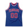 Custom Royal Red-White Authentic Throwback Basketball Jersey
