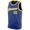 Custom Royal White Pinstripe Gold-White Authentic Basketball Jersey
