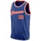 Custom Royal White Pinstripe Orange-White Authentic Basketball Jersey