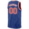 Custom Royal White Pinstripe Orange-White Authentic Basketball Jersey