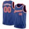 Custom Royal White Pinstripe Orange-White Authentic Basketball Jersey