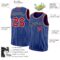Custom Royal White Pinstripe Red-Black Authentic Basketball Jersey