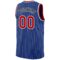 Custom Royal White Pinstripe Red-Black Authentic Basketball Jersey