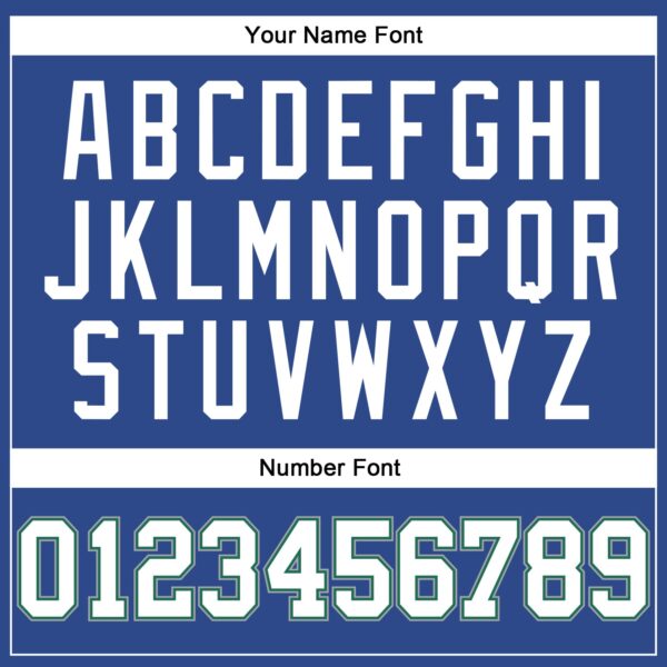 Custom Royal White-Kelly Green Authentic Throwback Basketball Jersey