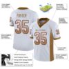 Custom White Old Gold-Red Drift Fashion Football Jersey