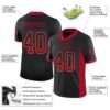 Custom Black Red-Old Gold Drift Fashion Football Jersey