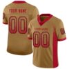 Custom Old Gold Red-Black Drift Fashion Football Jersey