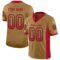 san_fr_0051 Custom Old Gold Red-Black Drift Fashion Football Jersey