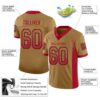 Custom Old Gold Red-Black Drift Fashion Football Jersey