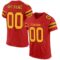 scarlet_0003 Custom Scarlet Gold-Black Mesh Authentic Football Jersey