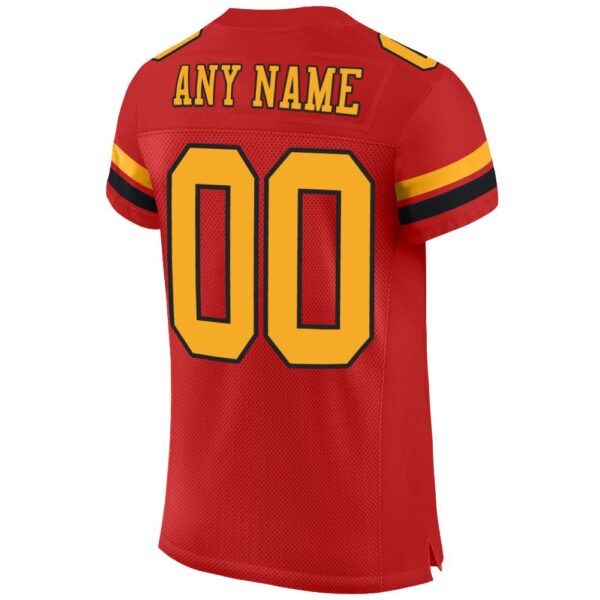 scarlet_0014-2 Custom Scarlet Gold-Black Mesh Authentic Football Jersey