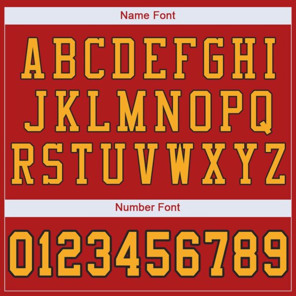 scarlet_0014-4 Custom Scarlet Gold-Black Mesh Authentic Football Jersey