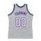 Custom Gray White-Purple Authentic Throwback Basketball Jersey