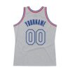 Custom Gray Gray-Royal Authentic Throwback Basketball Jersey