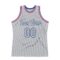 Custom Gray Gray-Royal Authentic Throwback Basketball Jersey