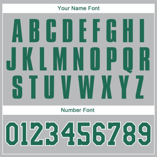 Custom Gray Kelly Green-White Authentic Throwback Basketball Jersey