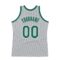 Custom Gray Kelly Green-White Authentic Throwback Basketball Jersey