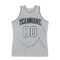 Custom Gray Gray-Black Authentic Throwback Basketball Jersey