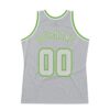 Custom Gray Gray-Neon green Authentic Throwback Basketball Jersey