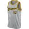 Custom Gray Black Pinstripe Black-Gold Authentic Basketball Jersey