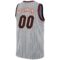 Custom Gray Black Pinstripe Black-Maroon Authentic Basketball Jersey