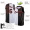 Custom White Black-Orange Authentic Split Fashion Basketball Jersey