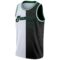 Custom White Black-Kelly Green Authentic Split Fashion Basketball Jersey