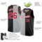 Custom Black Red-Gray Authentic Split Fashion Basketball Jersey