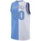 Custom White Light Blue-Royal Authentic Split Fashion Basketball Jersey