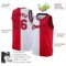 Custom White Red-Black Authentic Split Fashion Basketball Jersey
