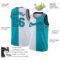Custom White Teal-Black Authentic Split Fashion Basketball Jersey