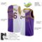 Custom White Purple-Gold Authentic Split Fashion Basketball Jersey