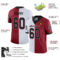 split_0207-2 Custom Cardinal Black-White Split Fashion Football Jersey