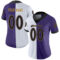 split_0208-1 Custom Purple Black-White Split Fashion Football Jersey