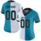 split_0210-1 Custom Panther Blue Black-White Split Fashion Football Jersey