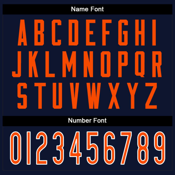 split_0211-3 Custom Navy Orange-White Split Fashion Football Jersey