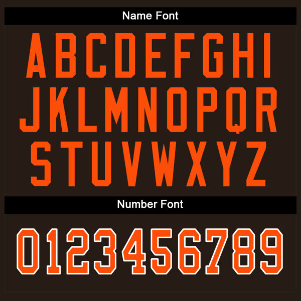 Custom Brown Orange-White Split Fashion Football Jersey