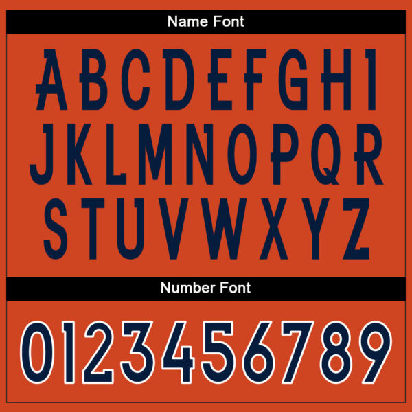 split_0215-3 Custom Orange Navy-White Split Fashion Football Jersey