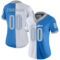 split_0216-1 Custom Powder Blue Gray-White Split Fashion Football Jersey