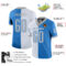 split_0216-2 Custom Powder Blue Gray-White Split Fashion Football Jersey