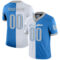 split_0216 Custom Powder Blue Gray-White Split Fashion Football Jersey