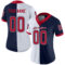 split_0218-1 Custom Navy Red-White Split Fashion Football Jersey