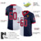 split_0218-2 Custom Navy Red-White Split Fashion Football Jersey